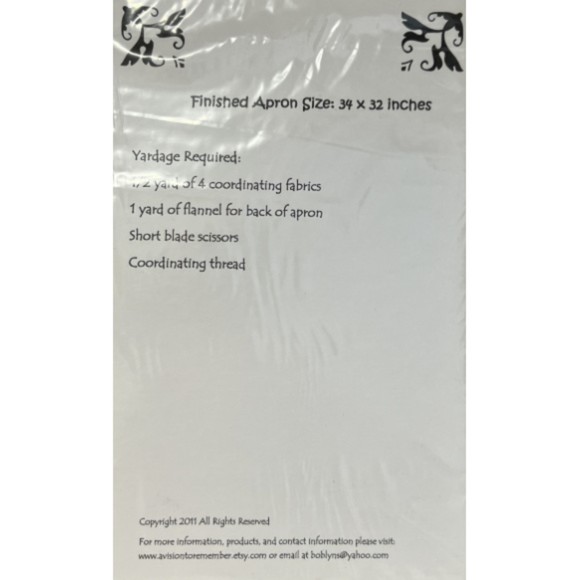 Vintage ©2011 - A Vision To Remember - Rag Quilted Apron - #102011 - Picture 2 of 2